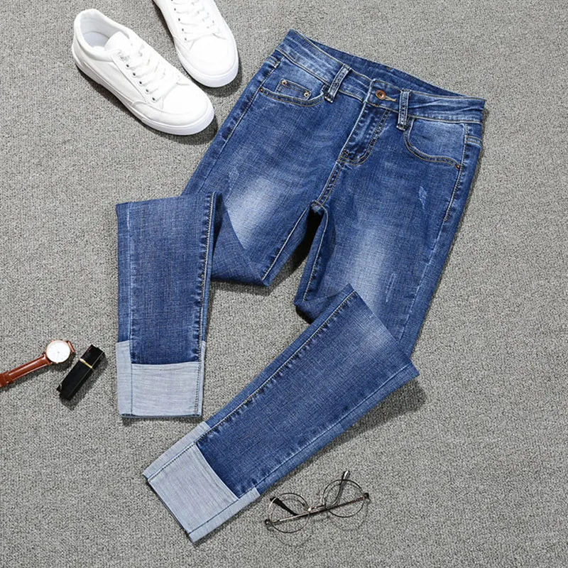 Размера плюс 5XL джинсы в винтажном стиле уличная для женщин бойфренд большие