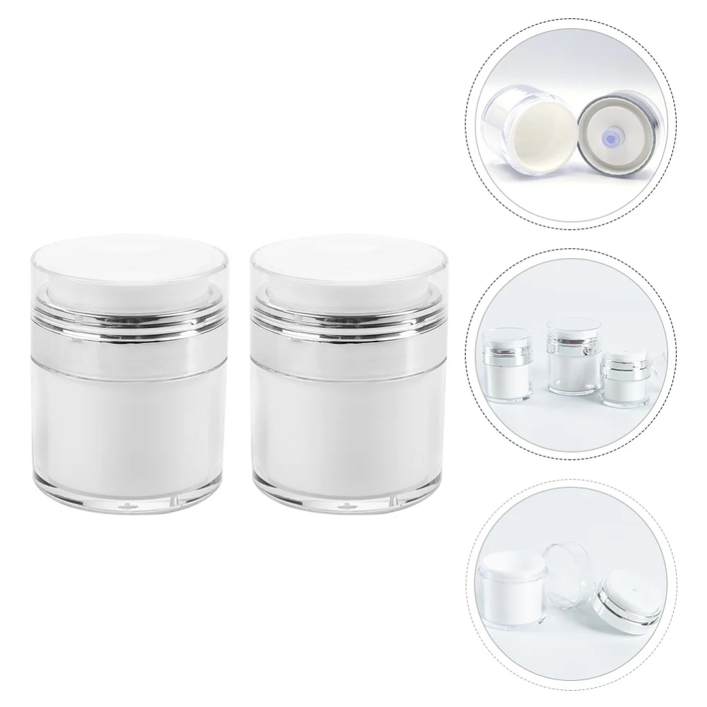 

1 Bag 2Pcs Drop-resistant Sub Bottles Creams Pots Double-layer Sample Jars