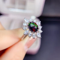 new store lost money sale style natural opal ring 925 silver womens ring simpleshiny fireworks change