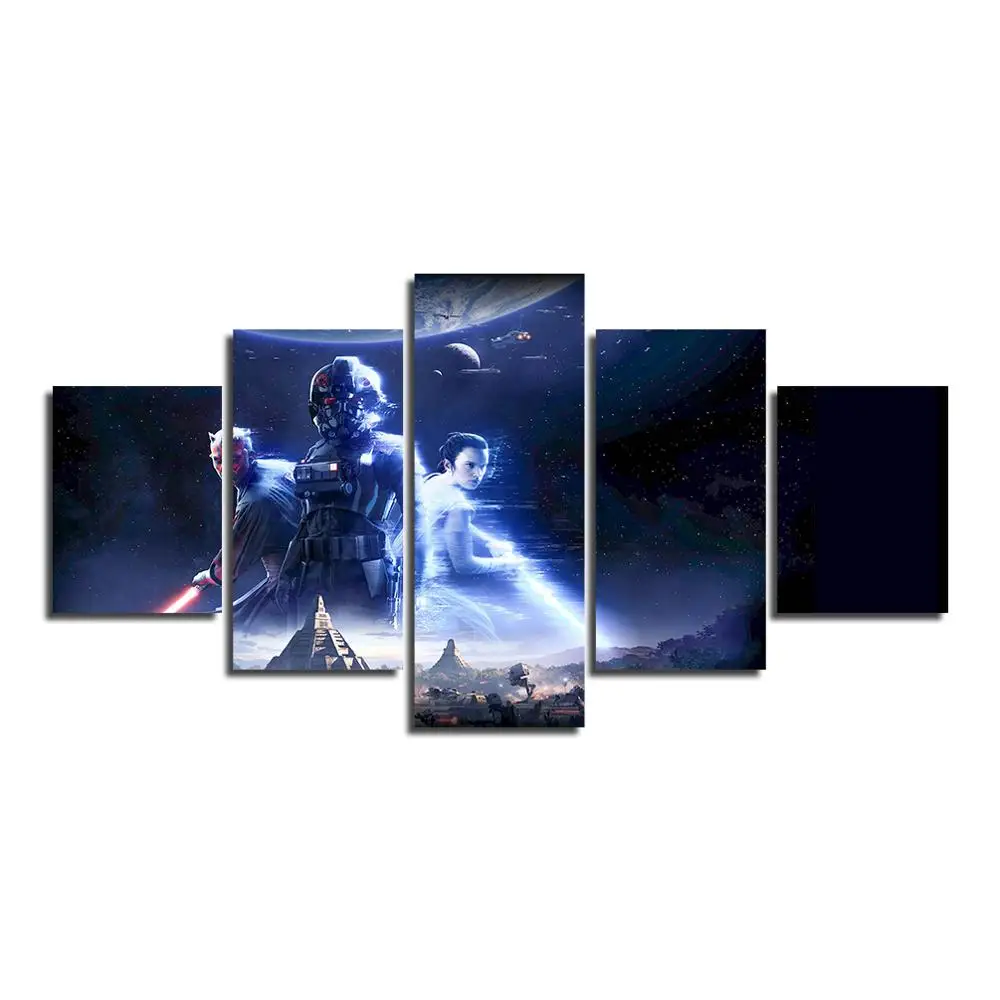 Звездные войны battleспереди 2 плакат холст печать стены на холсте современный