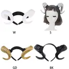 В готическом стиле, на хеллоуин для женщин с повязкой на голову для девочек наряды: бараний рог лесных животных для костюмированных мероприятий по типу косплея костюм с обручем для волос, демон зла пластиковый реквизит для фото вечеринок