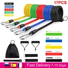 Латексные Эспандеры, гимнастические дверные анкерные ремни на лодыжку с сумкой в комплекте, набор для йоги, упражнений, фитнеса, резиновая петля