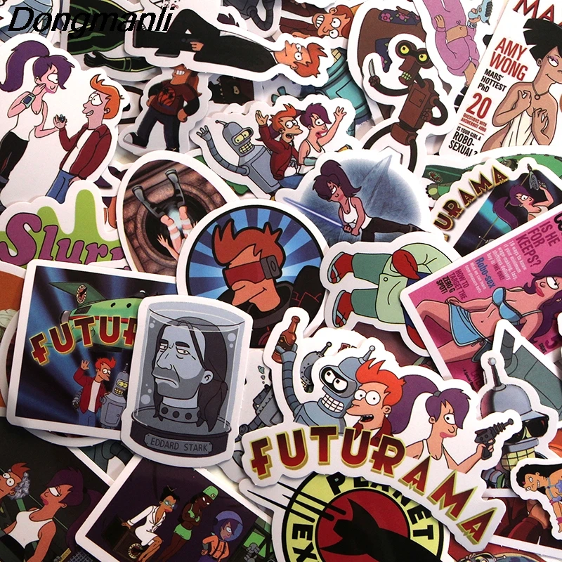 L3395 69 шт. ТВ-шоу Futurama DIY граффити скейтборд ноутбук значок мотоциклетные сумки для багажа аксессуары
