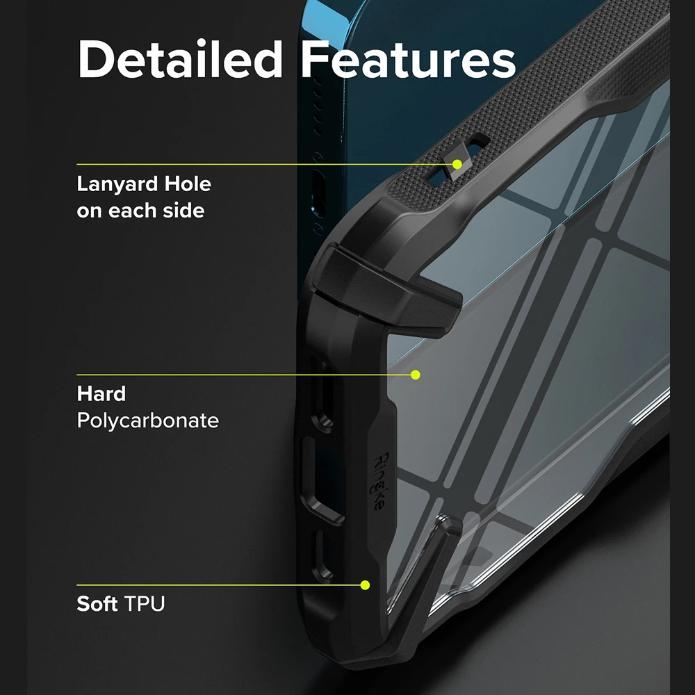 Ringke Fusion X for iPhone 13 Pro Max Case Heavy Duty Shock Absorption Soft TPU Frame Transparent Hard PC Back Hybrid Cover