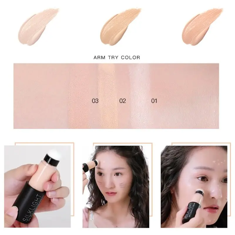 

CC Foundation Makeup Full Cover Contour Face Concealer Base Primer Stick Pen X7JA