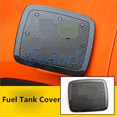 Fuel Tank Cover Цветной светильник из углеродного волокна, противотуманная фара, зеркальный светильник, Дневной светильник, ручка, внешняя отделка, отделка автомобиля, Стайлинг для Jeep Renegade, аксессуары - Цвет: Fuel Tank Cover