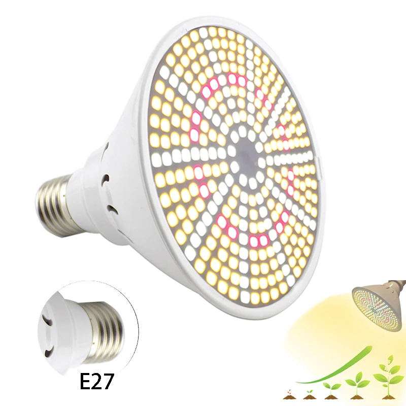 

290 LED Plant Grow Light Bulbs Full Spectrum E27 Lamp Hydro Sunlight Phyto Lamp Flower Grow Tent Veg Cultivo Greenhouse Indoor