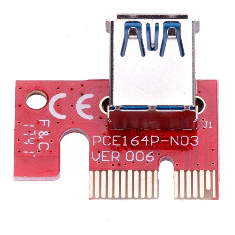 Райзер карта VER007S PCI Express PCIE E 10 шт. расширитель 007S 1X до 16X кабель USB 3 0 15 контактов SATA