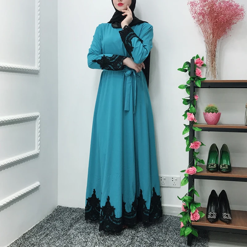 MISSJOY/розовые платья для женщин; модное лоскутное платье с длинным рукавом для молитвы в Дубае; Абая; турецкий ислам; Макси-платье; мусульманская клеид; Арабская одежда