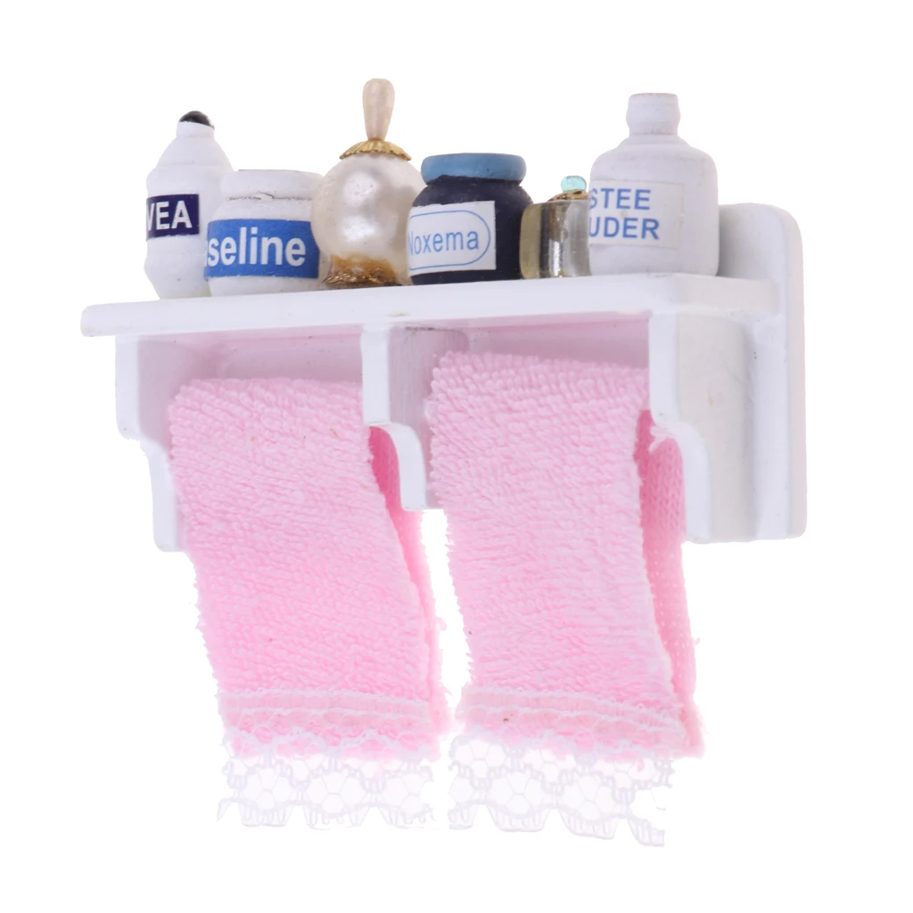 1:12 миниатюрная деревянная настенная подставка для кукольного домика в ванную