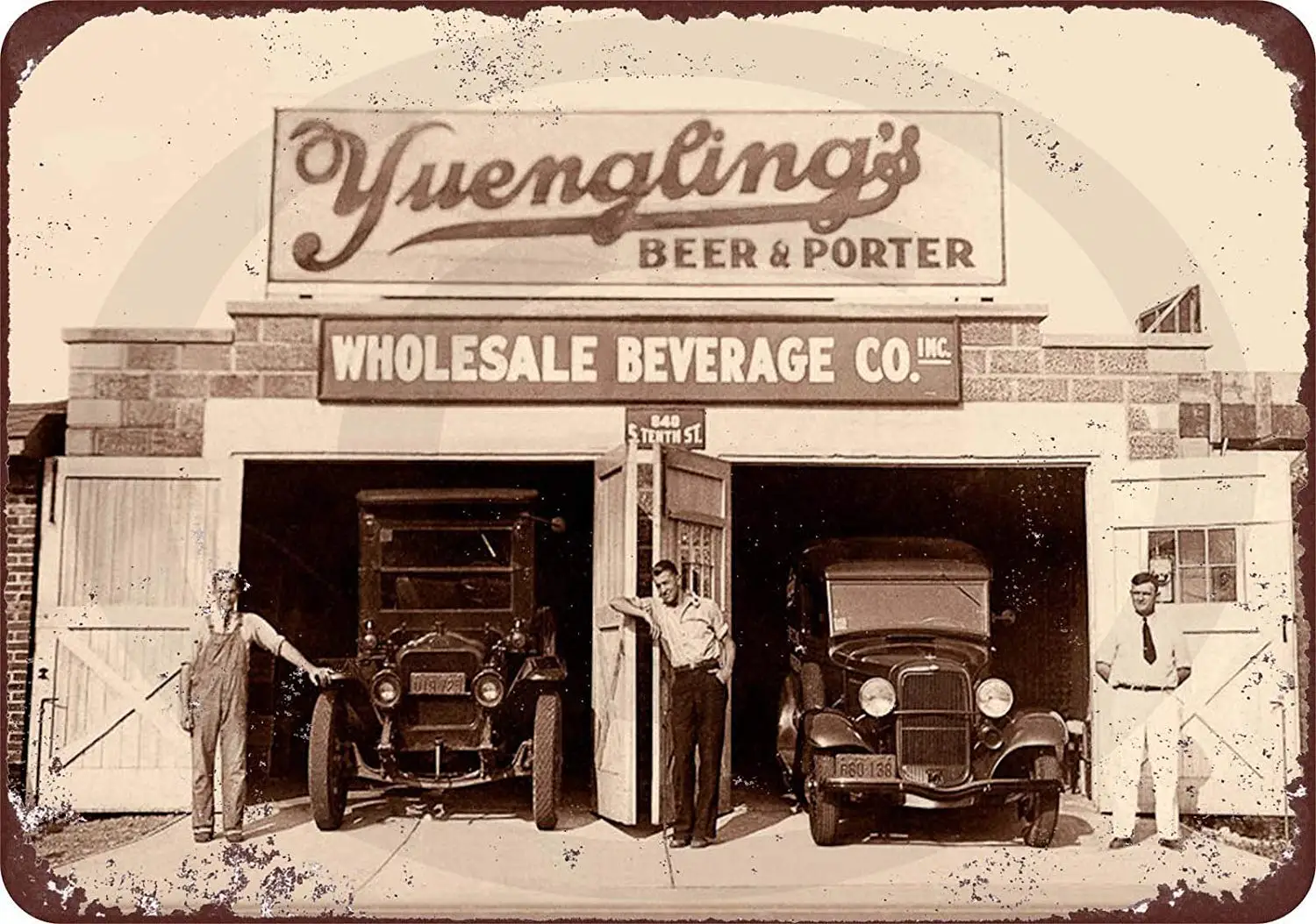 

Jesiceny New Tin Sign 1934 Antique PA Brewery Prohibition Pub Yuengling Beer Vintage Aluminum Metal Sign 8x12 Inches
