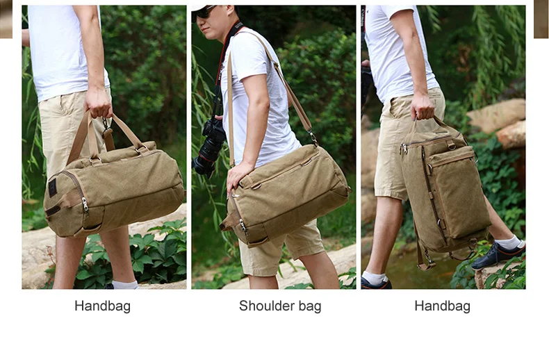 Винтажная мужская дорожная сумка, большая Вместительная дорожная сумка, мужской рюкзак для переноски багажа, сумка для хранения, сумки через плечо для путешествий XA86ZC