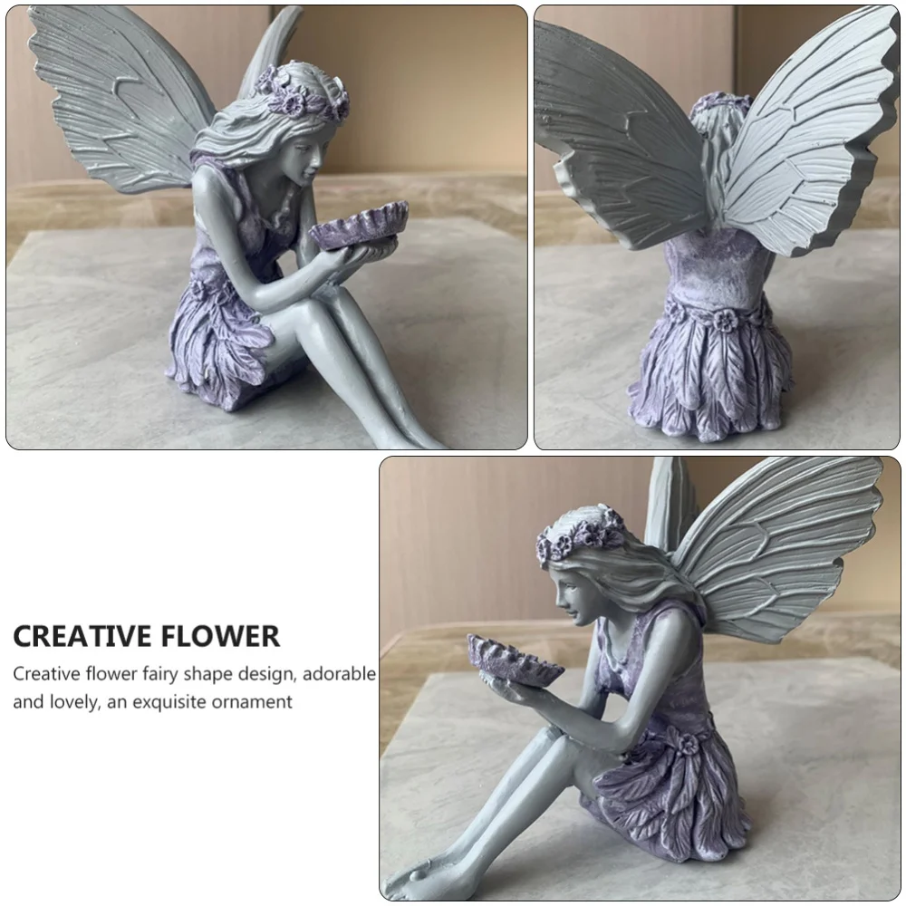 

Resin Flower Fairy Figure Sculpture Figurine Statue Tabletop Decoration
