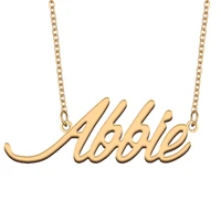 necklace with name abbie for his her family member best friend birthday gifts on christmas mother day valentines day
