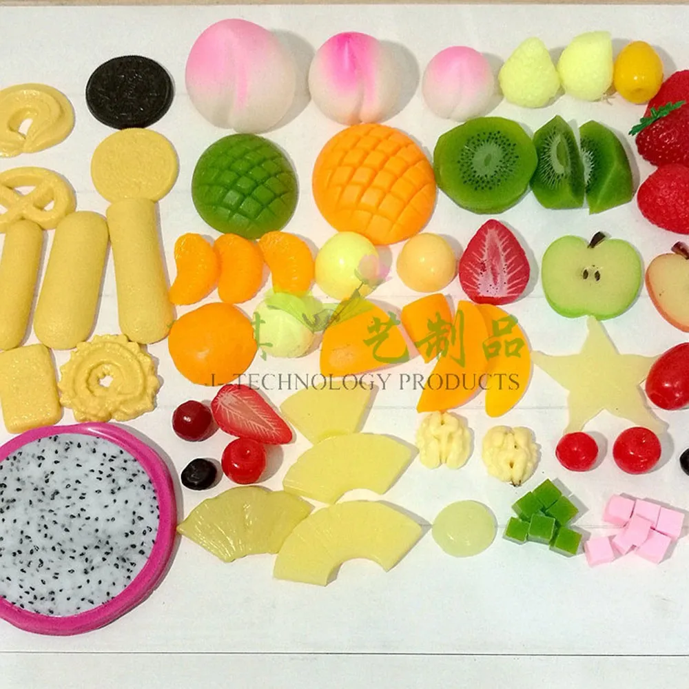 1 шт. моделирование фруктовый ломтик поддельный блок платтер Prop торт желтый