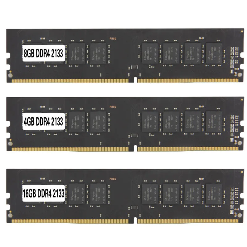 

RAM Desktop Memory DDR4 2133MHz 1.5V 288-Pin Computer Memory for AMD Computer Memory Double-Sided 16 Particles