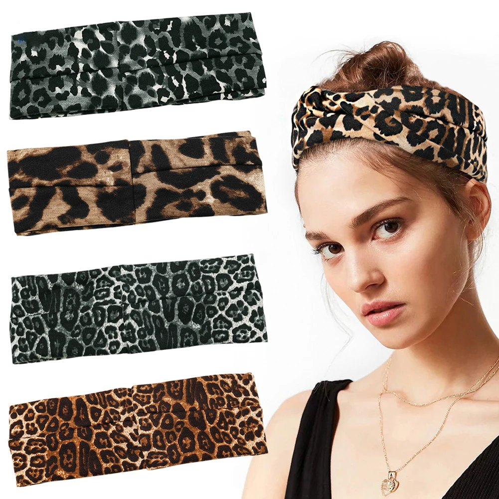 

Fashion Women Girls Yoga Bohemian Hair Bands Print Headbands Vintage Cross Turban Fitness Exercise HairBands Hair Accessories