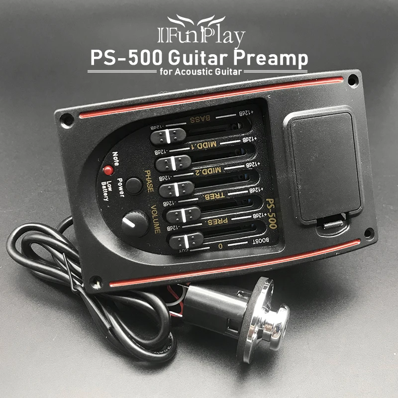 Бесплатная доставка PS 500 5 акустической гитары эквалайзер предусилителя пьезо