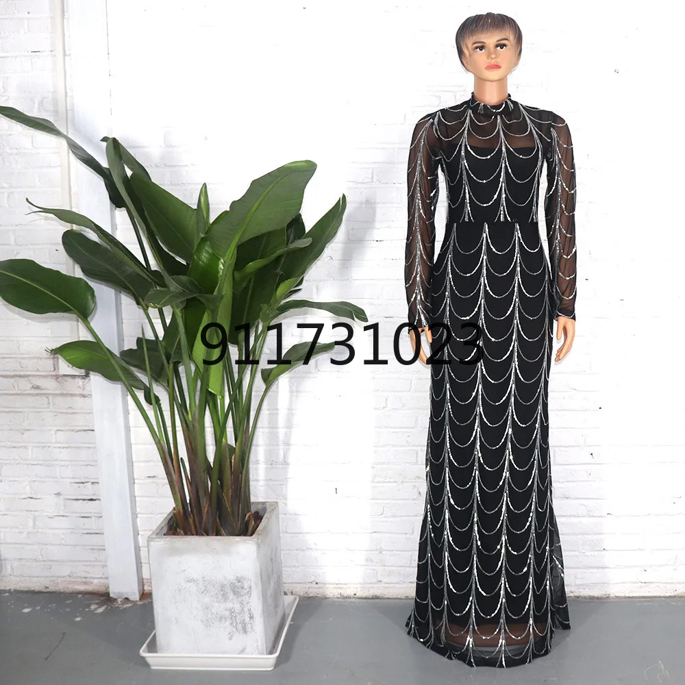 Вечерние платья с африканскими блестками для женщин новинка 2021 модное