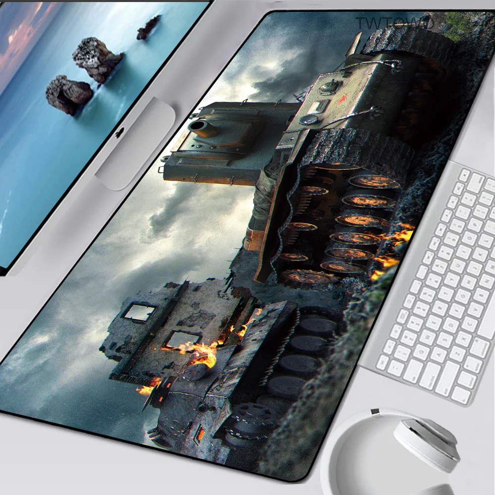 Большой игровой коврик для мыши World of Tanks с фиксируемыми краями размер XXL
