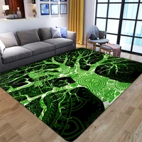 dreamlike green tree 3d carpet child bedroom bedside sofa floor mat non slip area rug for living room home decor soft parlor rug