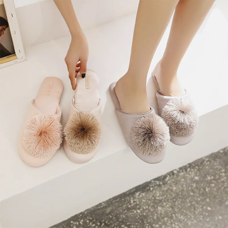

2021 Women Winter Cute Slippers Home Indoor House Shoes Ladies Slides Home Slippers For Indoor Bedroom House Soft Bottom Cotton