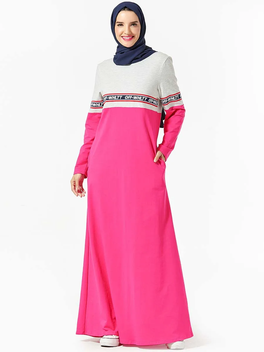 Женский Длинный спортивный костюм с боковыми карманами и принтом | Тематическая