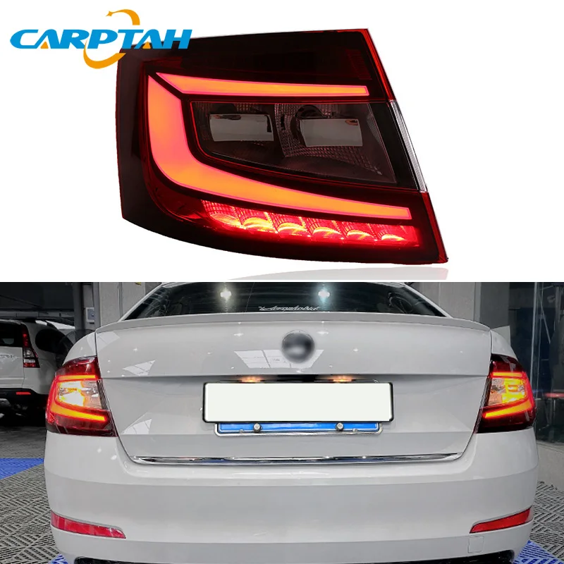 Автомобильный Стайлинг фонарь задние фонари для Skoda Octavia 2015 2016 2017 задний LED DRL +