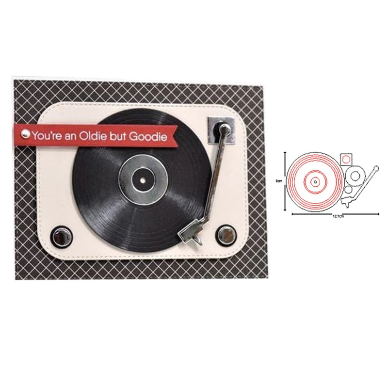 

New Dies for 2020 Phonograph Record Player Metal Cutting Dies Stencils Scrapbooking dies Embossing Album Craft Dies Cards Making