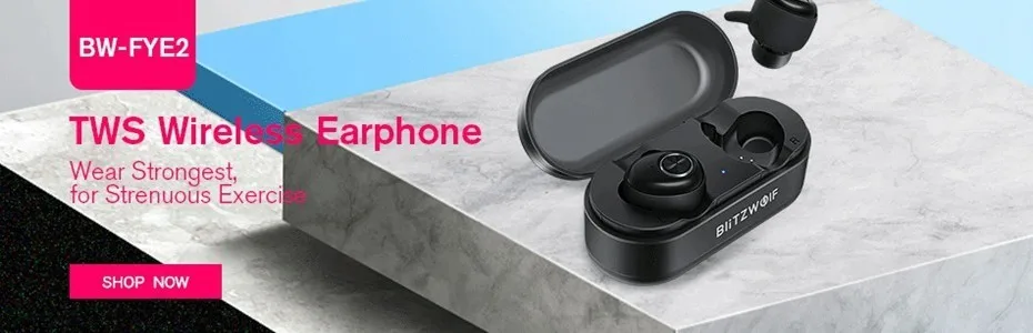Blitzwolf BW-FYE3 с сенсорным управлением bluetooth V5.0 TWS True беспроводные наушники HiFi стерео двусторонние звонки спортивные наушники гарнитуры