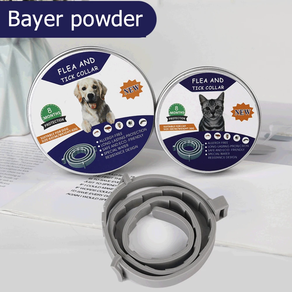 Прочный серый репеллент от насекомых SOLEDI ошейник паразита для питомцев туризма