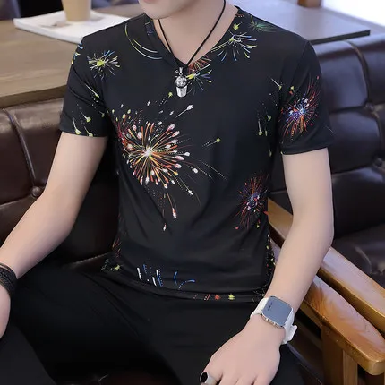 

Summer men's business casual short sleeve t-shirt 2157