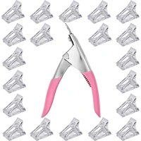 20pcs polygel nail clips and acrylic nail clipper nail clips for quick building polygel finger extension nail cutter