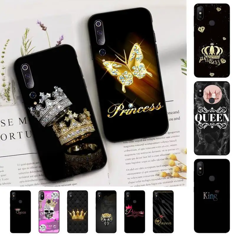 

FHNBLJ Diamond Crown Printing Phone Case for Xiaomi mi 5 6 8 9 10 lite pro SE Mix 2s 3 F1 Max2 3