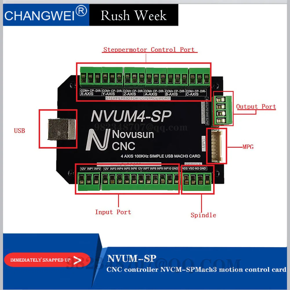 Числового программного управления NVCM SP Mach3 USB motion контроллер 3/4/5/6 оси шаговый