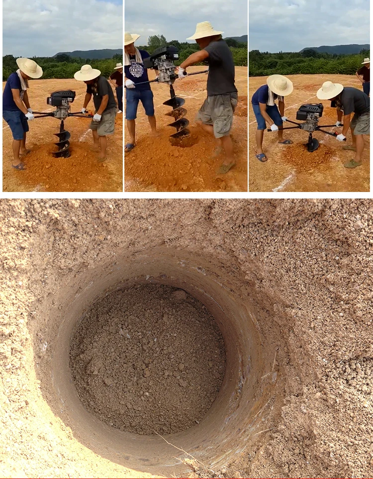 Мощная 4-тактная машина для выкапывания экскаватор дрель высаживания деревьев