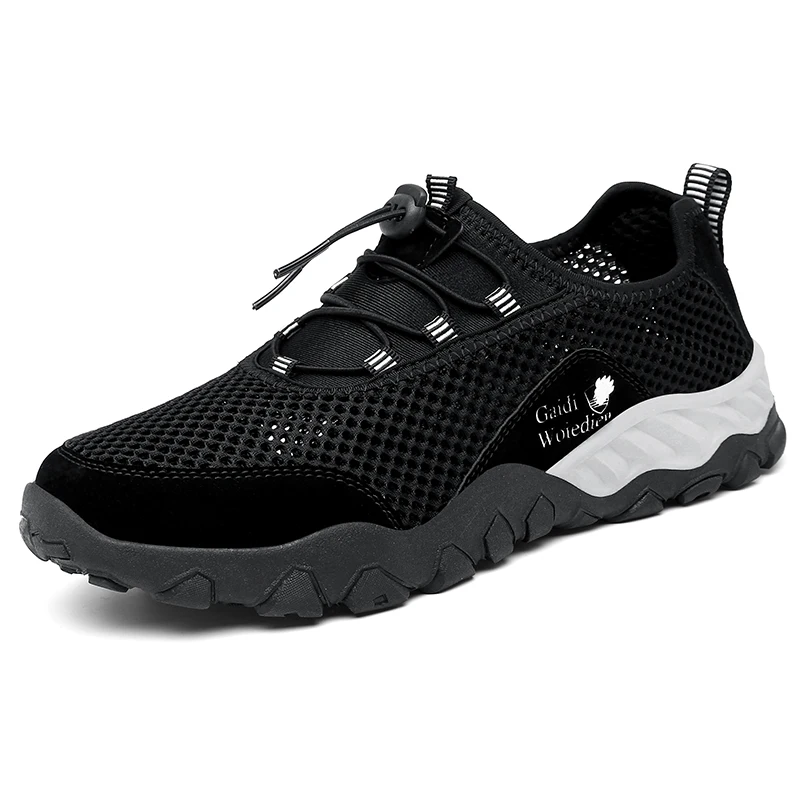

Summer Men Aqua Shoes Mesh Breathable Hollow Out Climbing Upstream Seaside Beach Water Sports Shoes Man Seneakers Barefoot Shoes