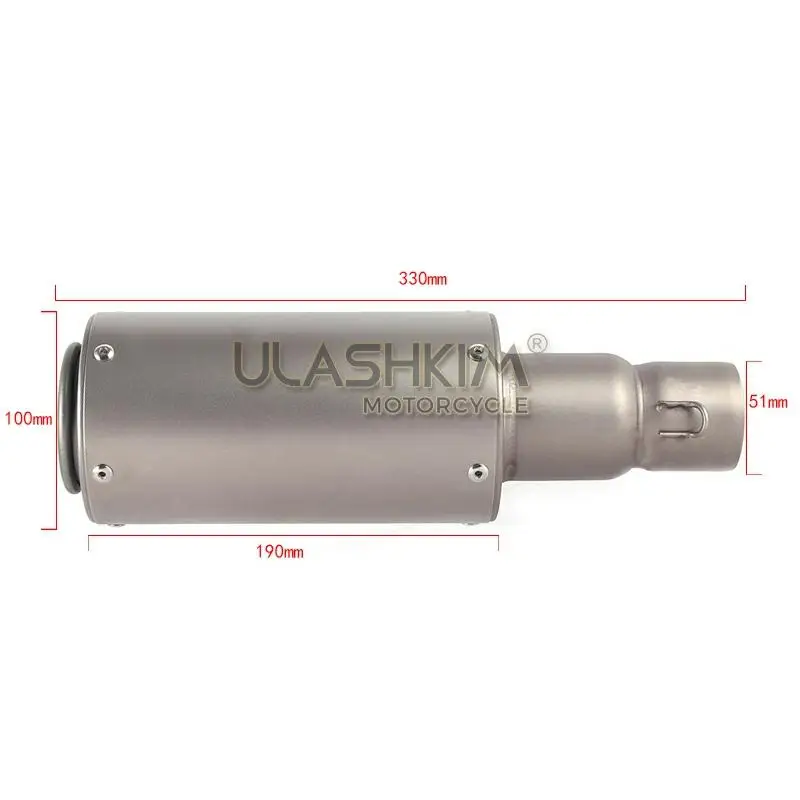 

Motorcycle Full Exhaust System Muffler Escape Slip On For YAMAHA XG250 XT250 Modified Contact Middle Pipe Adapter Connect