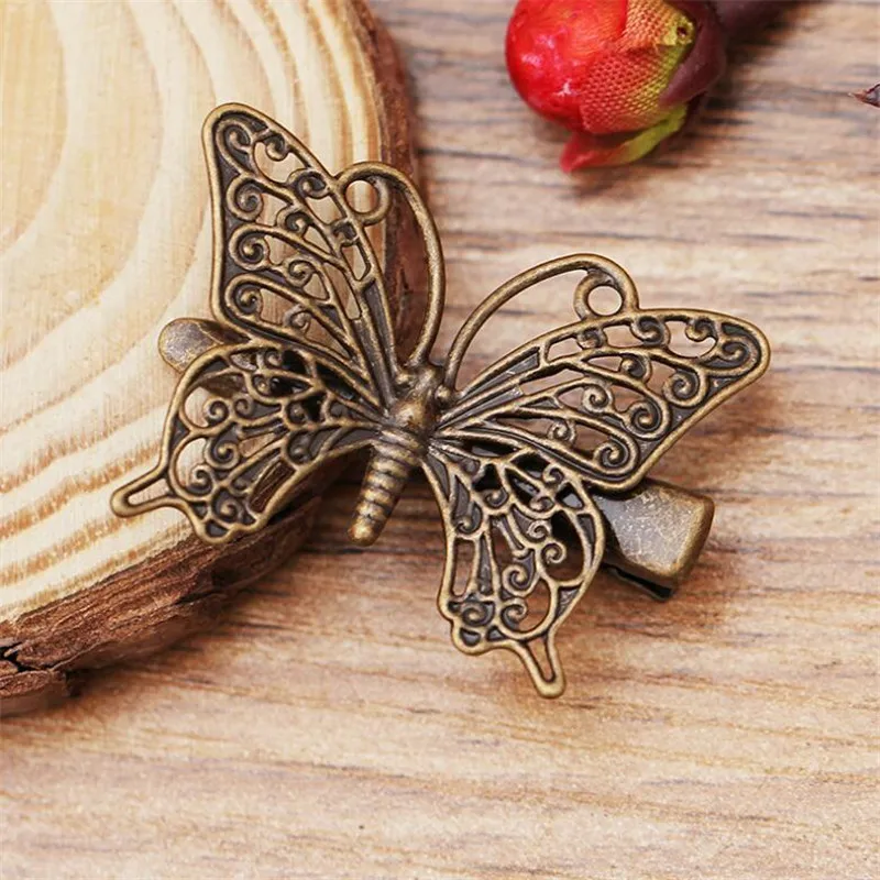 10 шт./лот Винтажные Украшения для волос с бабочкой очаровательные женские