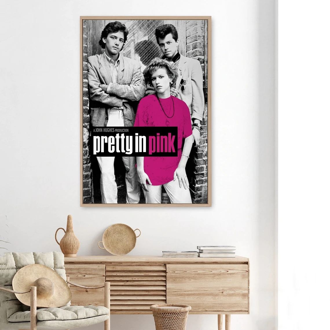 Красивый в розовом фильме плакат Классическая винтажная настенная живопись