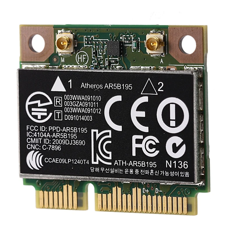 AR9285 AR5B195 150M + BT3.0 Половина Mini PCI E Беспроводной карты SPS:593127 001 592775 аккумулятор