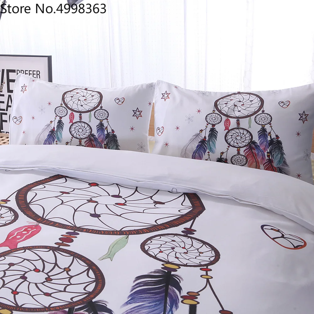 Набор постельных принадлежностей с перьями богемный Комплект постельного белья
