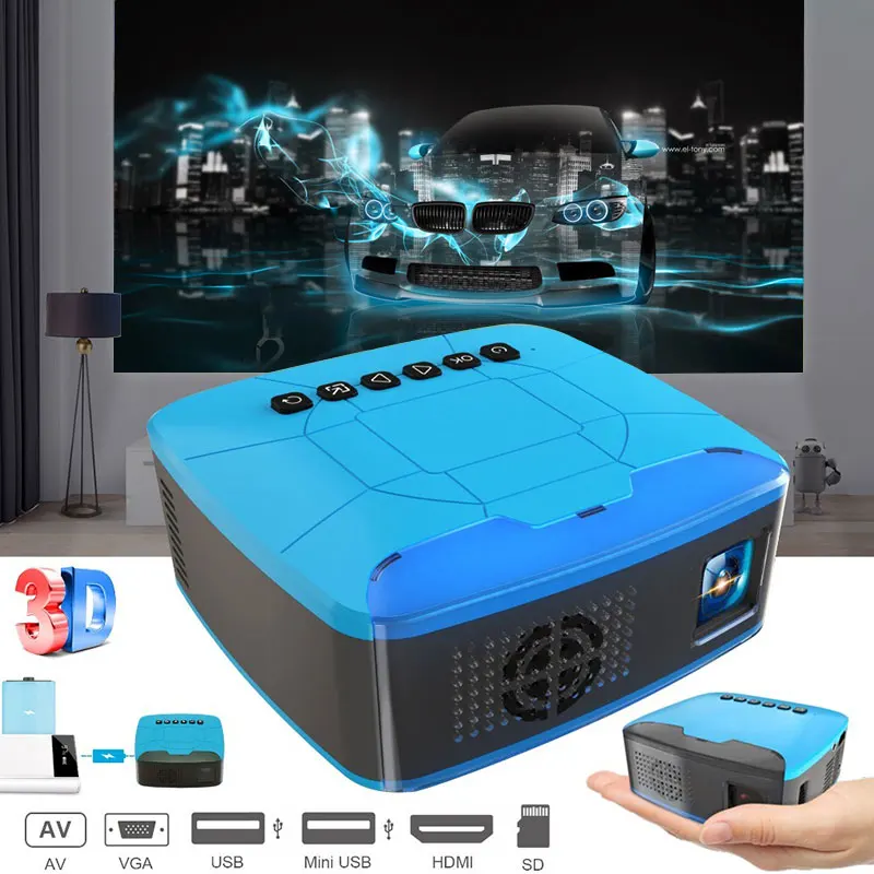 NEW U20 mini Projectors USB HDMI AV Video Portable Projector home theater movie projector easy use for Home Cinema |
