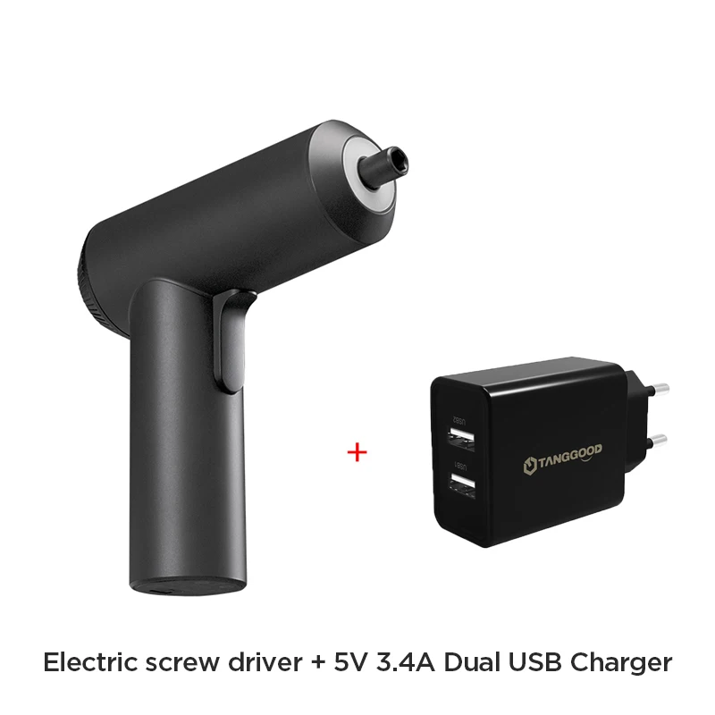 Xiaomi Mijia Electrical Screwdriver Cordless 3.6V 2000mAh Li-ion 5N.m Battery Screwdriver With 12Pcs S2 Screw Bits Smart home - Цвет: Add Dual USB Charger