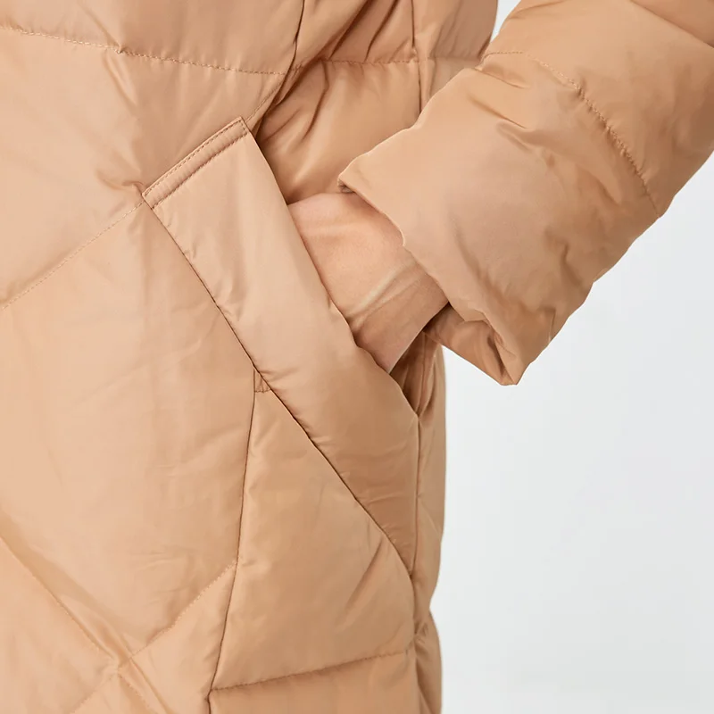 Vero Moda женский Цвет Соответствующие косы волос воротник с капюшоном длинный пуховик | 318312506
