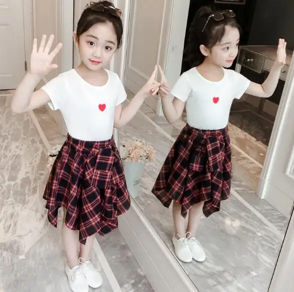 2020 комплект одежды для девочек Милая хлопковая рубашка с героями мультфильмов и