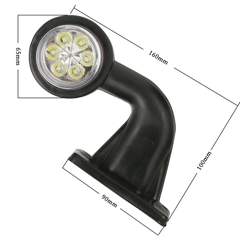 2PCS Side Marker Lights Universal 12-30V Tail Light 12LED Elbow Outline Rear Lamp for Trailer Truck Lorry | Автомобили и