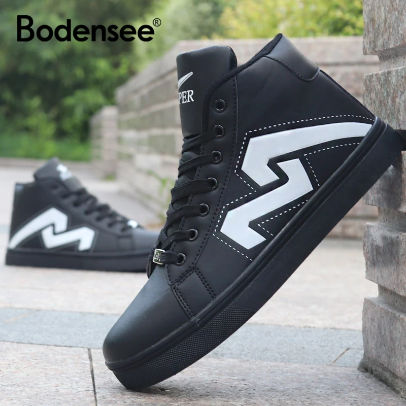 2019 Hot Men Shoes Fashion Autumn Winter Sneakers Leather Footwear For Man New High Top Canvas Casual sneakers | Обувь