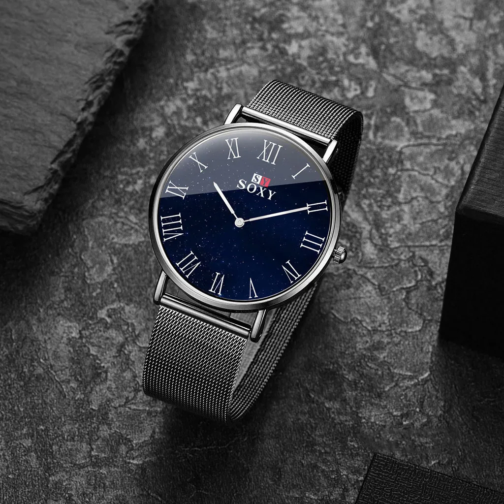 Часы женские кварцевые со стальным сетчатым браслетом и японским механизмом |