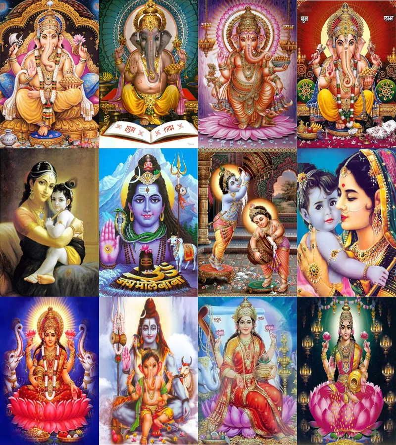 Алмазная 5D Вышивка крестиком "сделай сам" картина из Индии Ganesha бриллиантовая